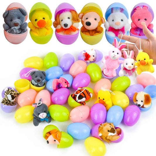 Animal Plush Toys Prefilled Easter Eggs