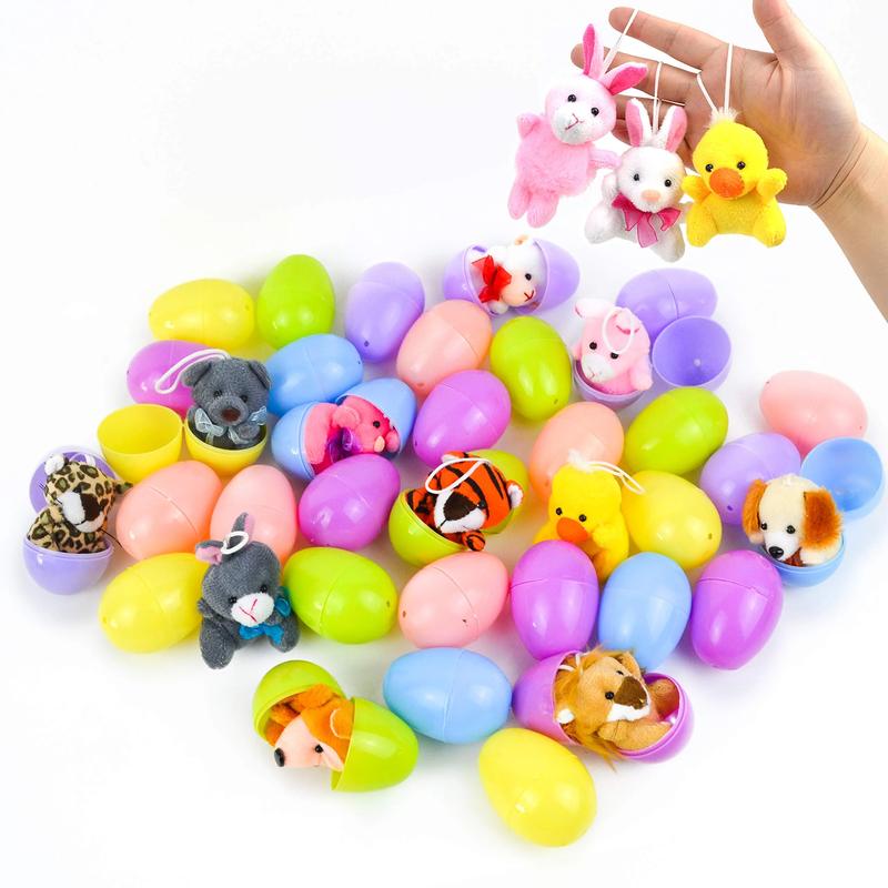 Animal Plush Toys Prefilled Easter Eggs